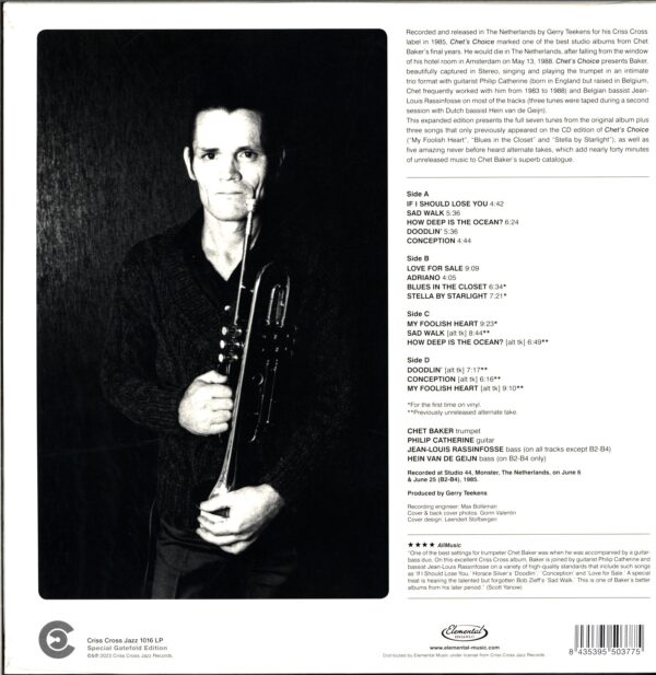 Chet Baker-Chet's Choice-RSD LP Vinyl