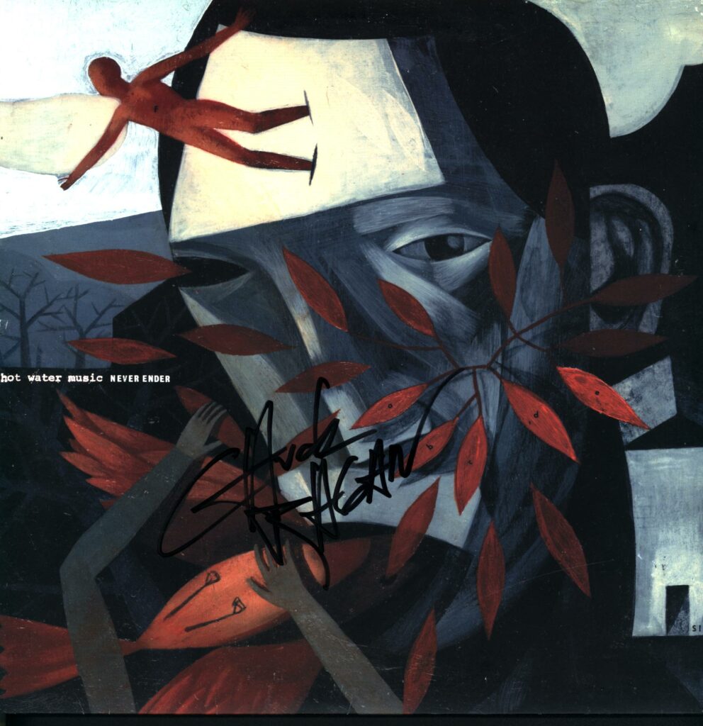 Hot Water Music-Never Ender-signed orange LP Vinyl