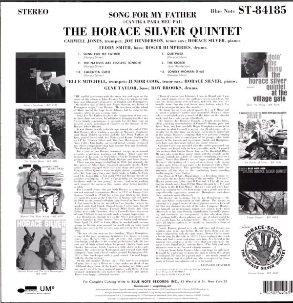 The Horace Silver Quintet-Song For My Father (Cantiga Para Meu Pai)-LP Vinyl