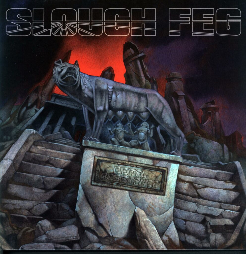 The Lord Weird Slough Feg-Digital Resistance-purple grey LP Vinyl