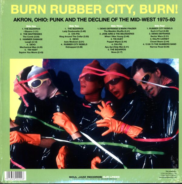Various-Punk 45 Burn Rubber City Burn! Akron Ohio Punk And The Decline Of The Mid West 1975 - 80-LP Vinyl