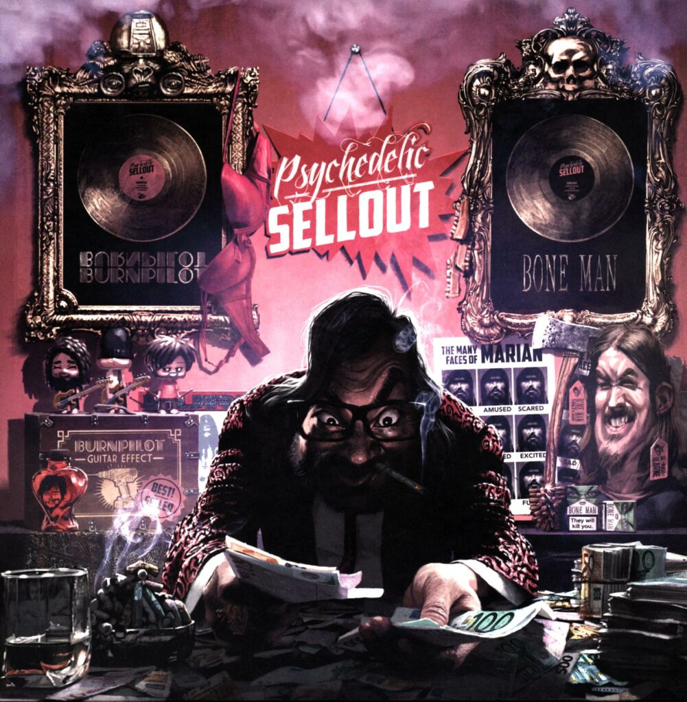 Bone Man - Burn Pilot-Psychedelic Sellout signed-LP Vinyl