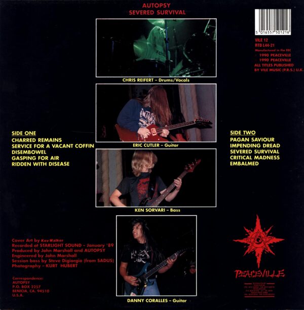 Autopsy-Severed Survival-LP Vinyl 1990