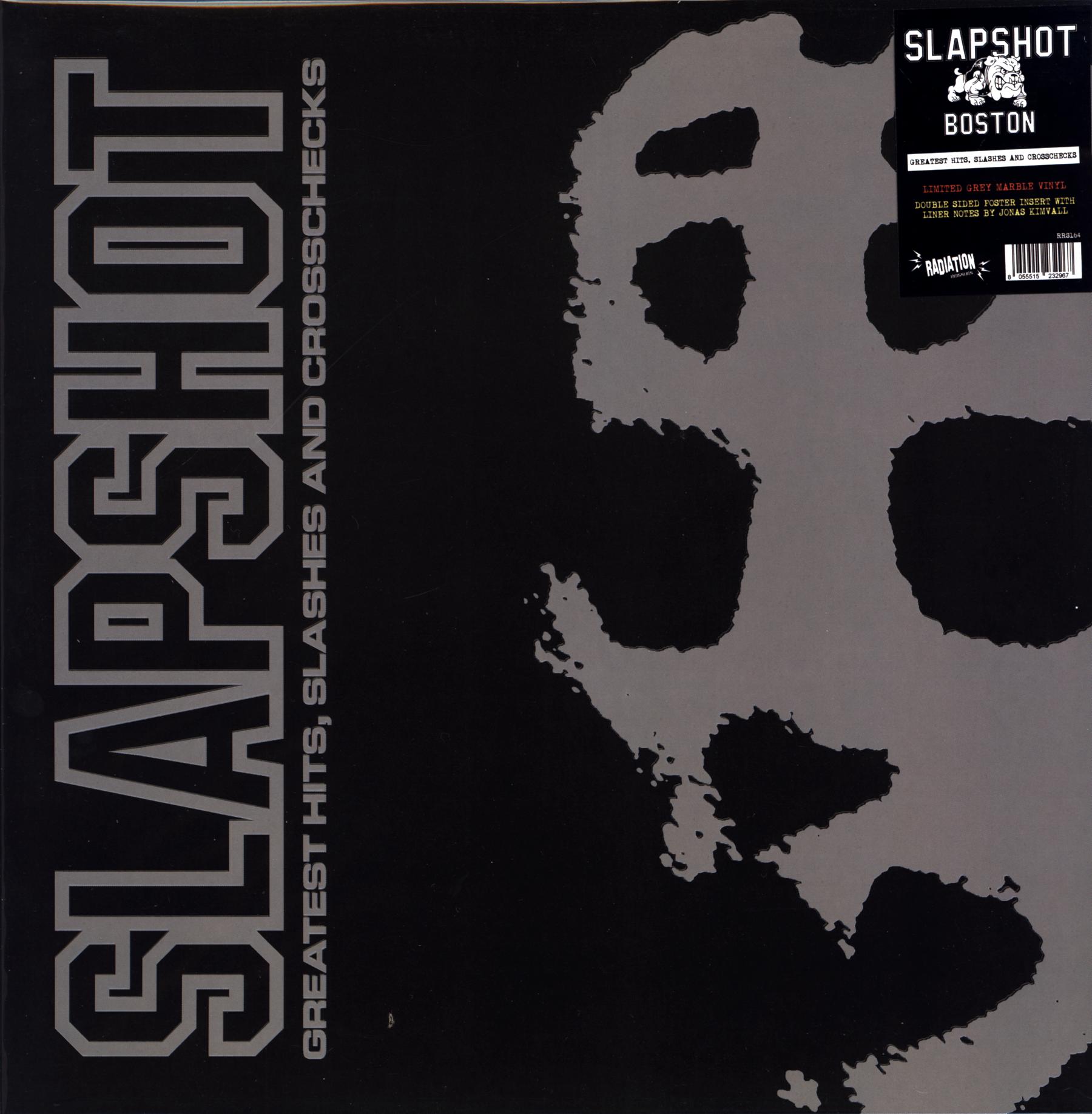 Slapshot-Greatest Hits Slashes And Crosschecks-LP Vinyl grey marble-1 Slapshot-Greatest Hits Slashes And Crosschecks-LP Vinyl grey marble