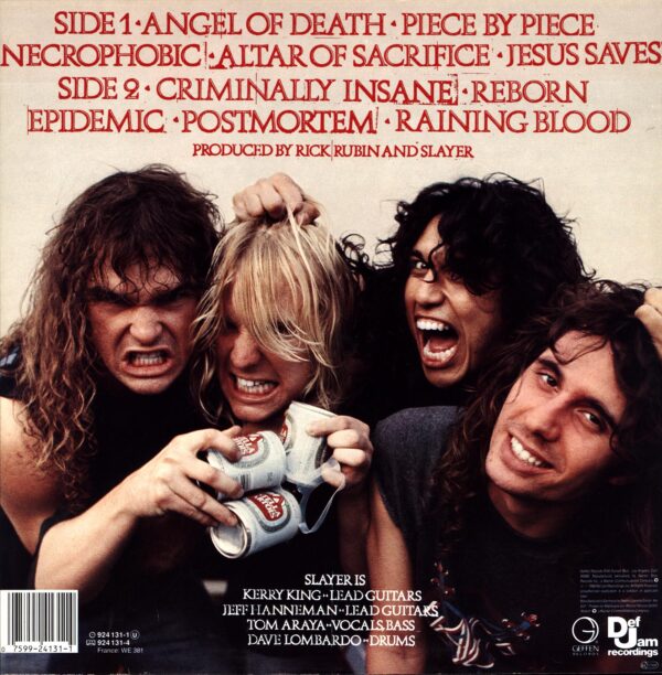 Slayer-Reign In Blood-LP Vinyl EU 1986