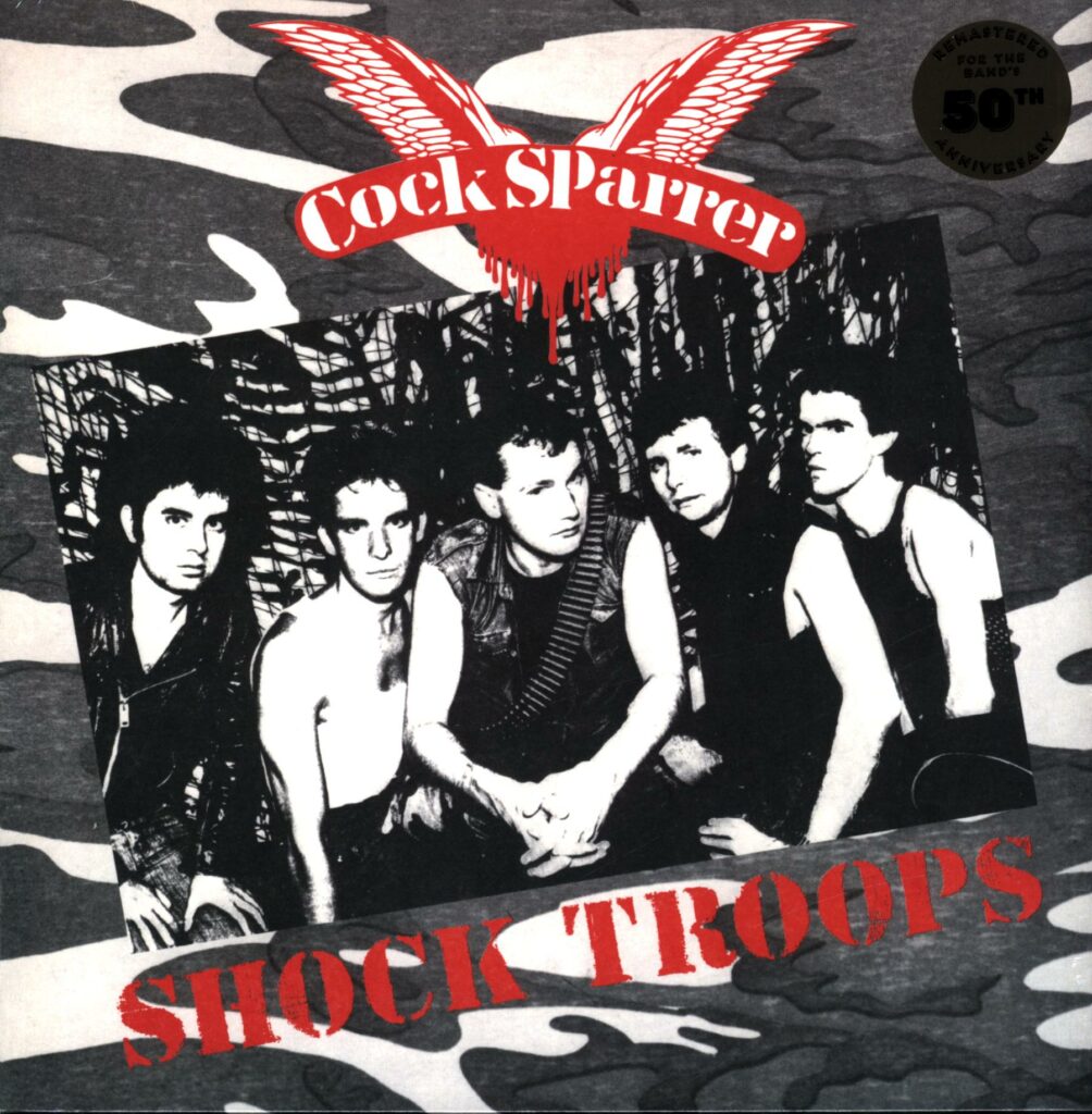 Cock Sparrer-Shock Troops RE 2024 black ice splatter-LP Vinyl