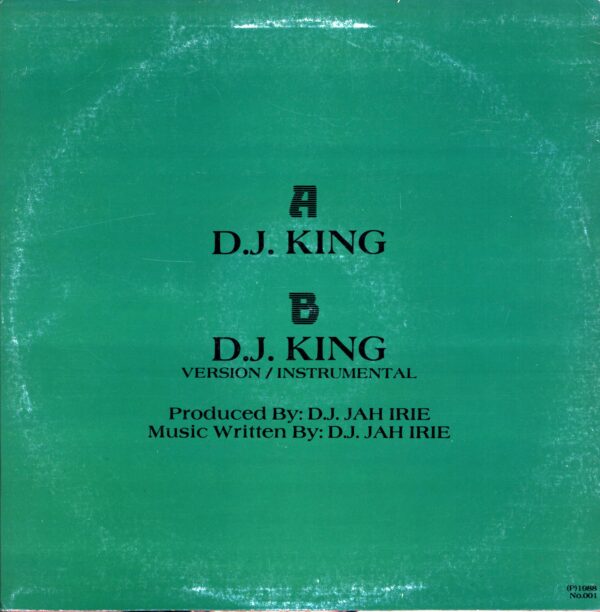 Jah Irie-DJ King-12 Vinyl 1987