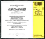 Karlheinz Stockhausen-Unsichtbare Chöre Vom Donnerstag Aus Licht-CD