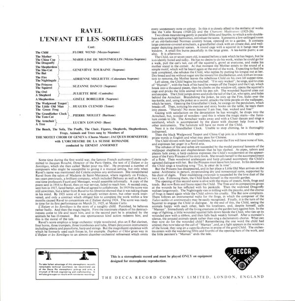 Maurice Ravel-L Enfant Et Les Sortileges-LP Vinyl 1995