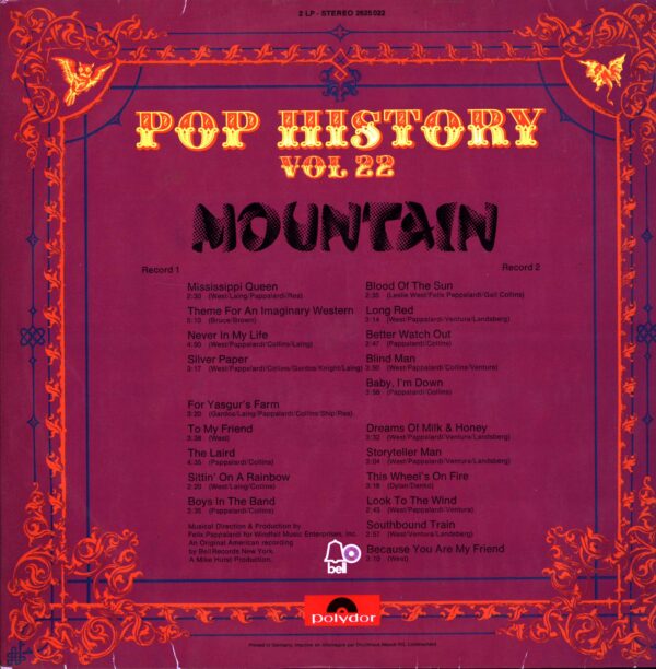 Mountain-Pop History 22 signed