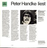 Peter Handke-Peter Handke Liest Aus Die Innenwelt Der Außenwelt Der Innenwelt -LP Vinyl