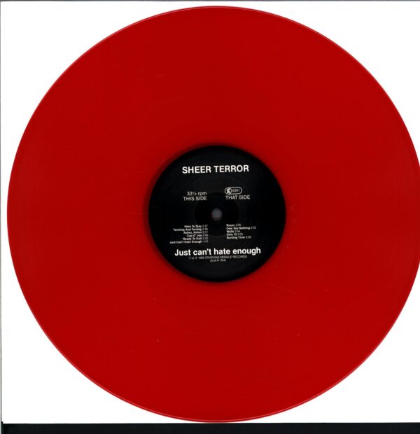 Sheer Terror-Just Can't Hate Enough-LP Red Vinyl
