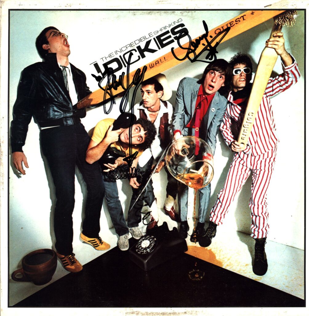 The Dickies-The Incredible Shrinking Dickies-LP Vinyl signed yellow