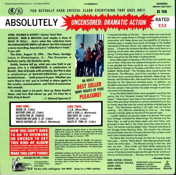 The Mono Men-Recorded Live At Tom's Strip-N-Bowl-10 Vinyl