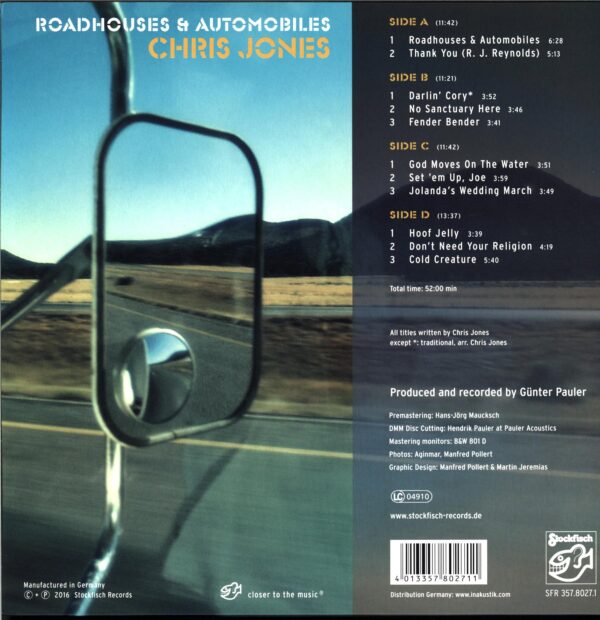 Chris Jones-Roadhouses and Automobiles-LP Vinyl