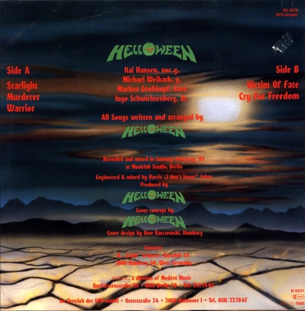 Helloween-Helloween-12 Vinyl signed original