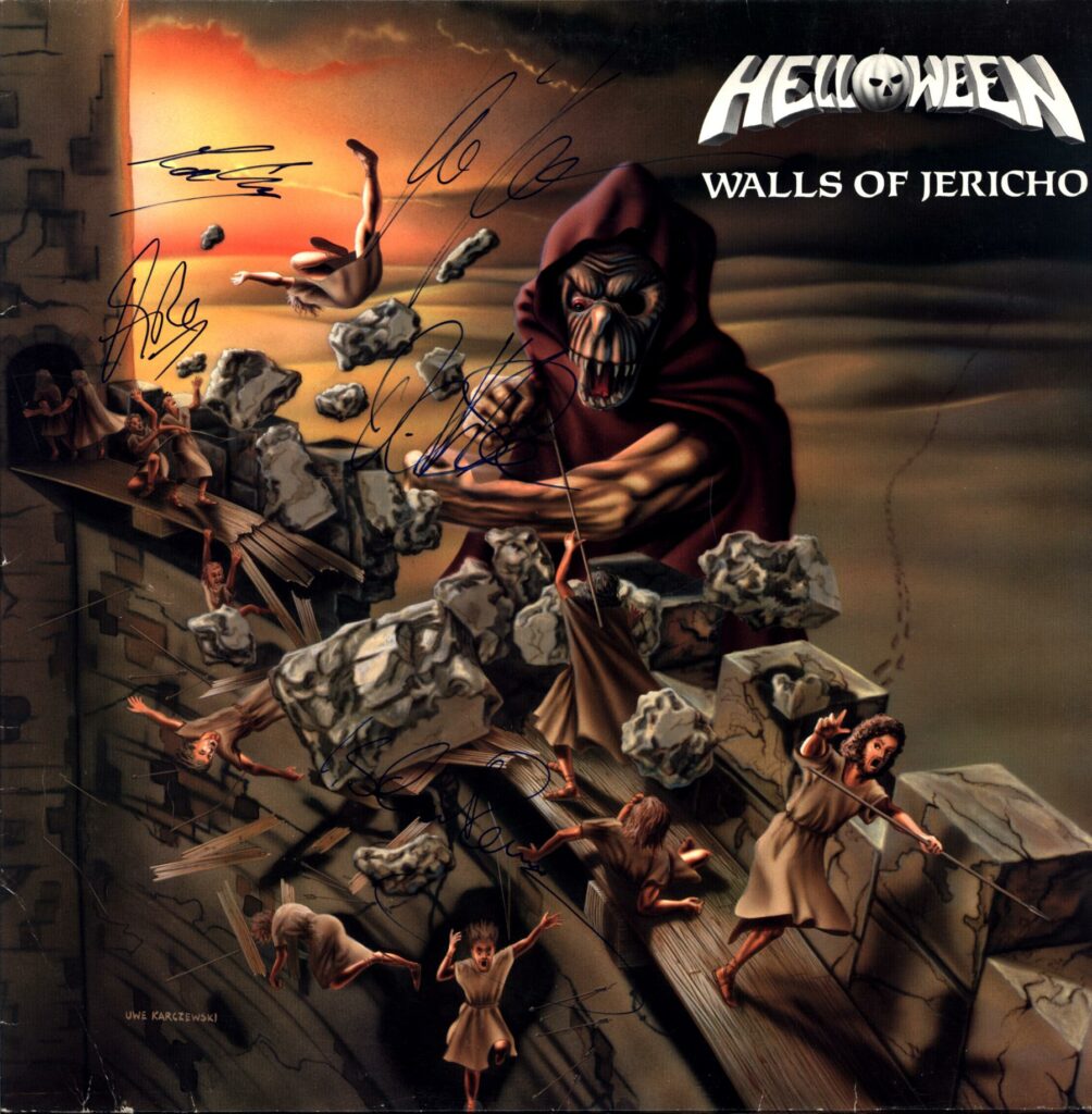 Helloween-Walls Of Jericho-LP Vinyl signed original