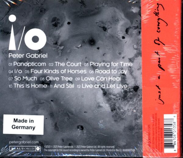 Peter Gabriel-I-O-CD