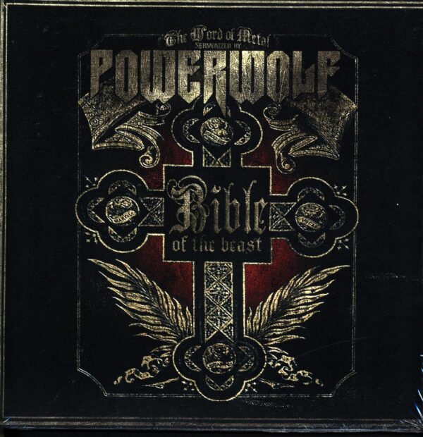 Powerwolf-Bible Of The Beast Reissue 2017 red black splatter-LP Vinyl