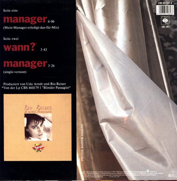 Rio Reiser-Manager-12 Vinyl