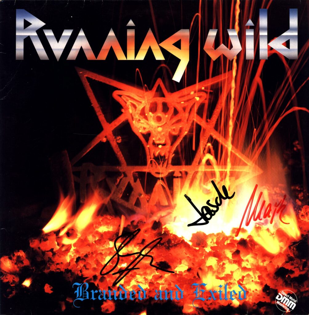 Running Wild-Branded And Exiled-LP Vinyl signed