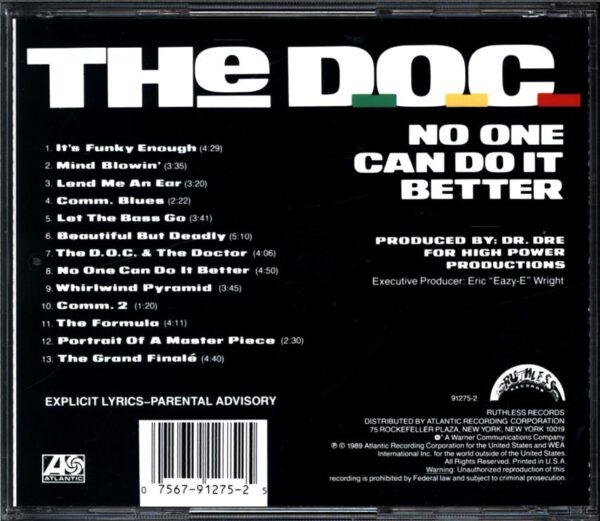The D.O.C.-No One Can Do It Better-CD