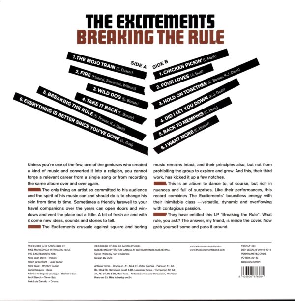 The Excitements-Breaking The Rule-LP Vinyl