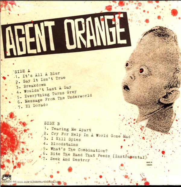 Agent Orange-Bloodstains-LP Vinyl 2023 red-orange