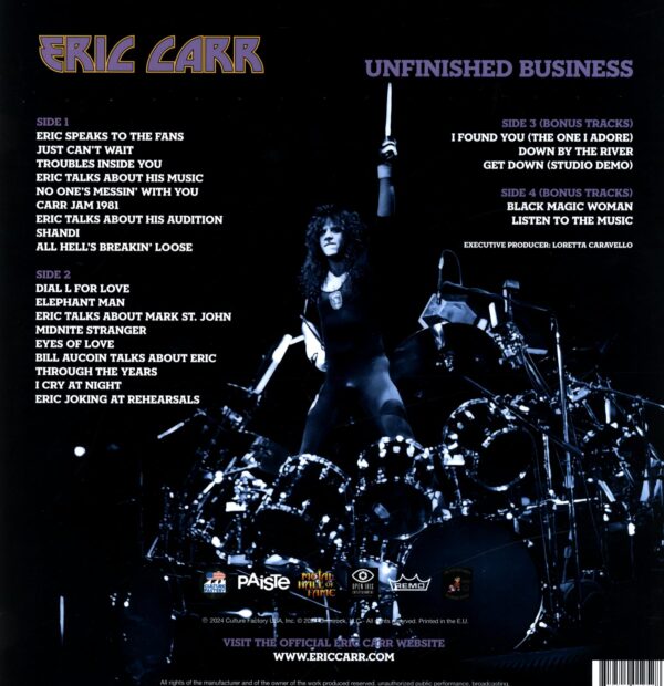 Eric Carr-Unfinished Business RSD 2024-LP Vinyl