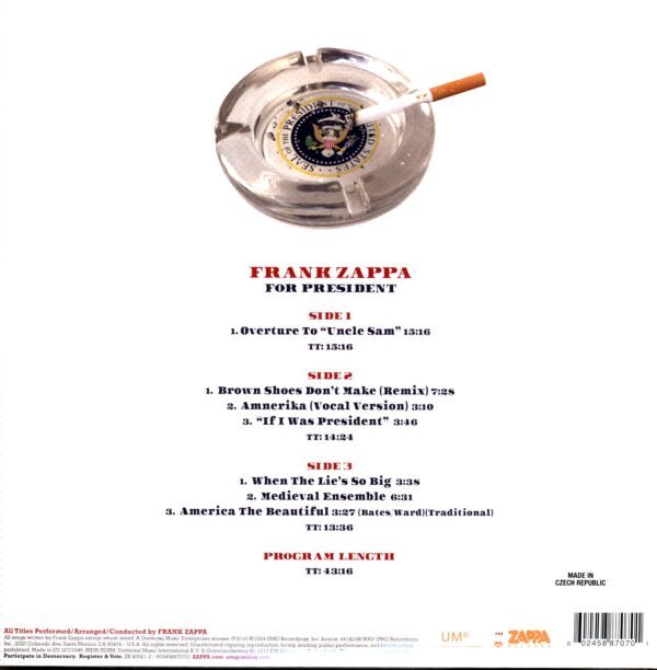 Frank Zappa-Zappa For President RSD 2024-LP Vinyl