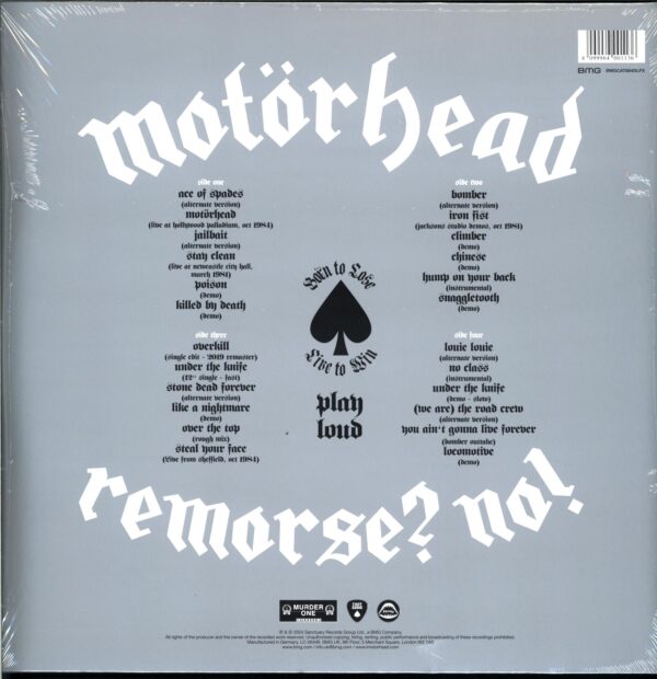 Motörhead - Remorse No - RSD 2024 2LP Vinyl
