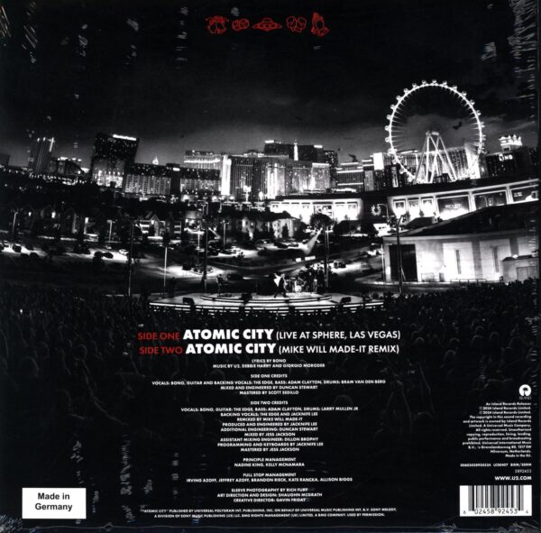 U2-Atomic City RSD 2024-10 Vinyl