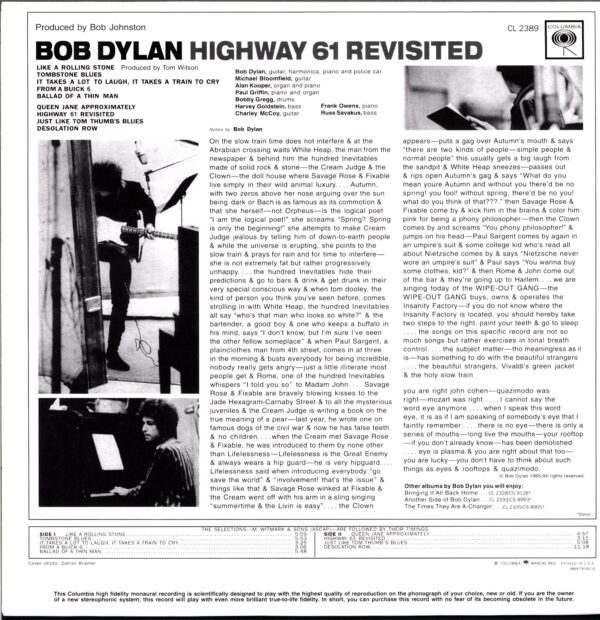 Bob Dylan-Highway 61 Revisited-2010 LP Vinyl