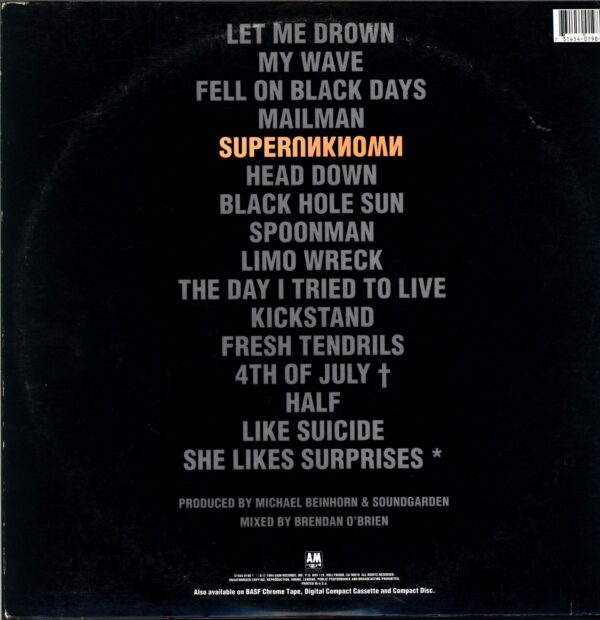 Soundgarden-Superunknown-clear LP Vinyl