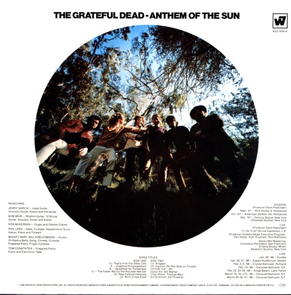 The Grateful Dead-Anthem Of The Sun Reissue 2011-LP Vinyl