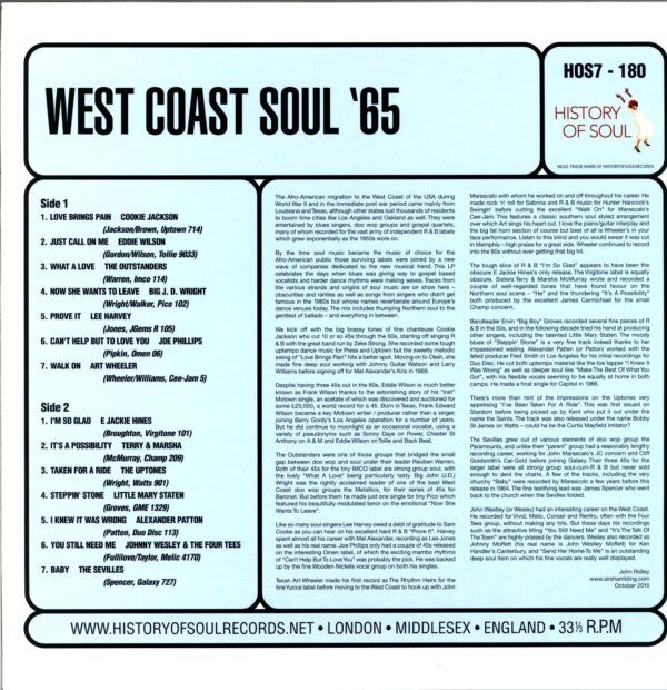 Various-West Coast Soul '65-LP Vinyl