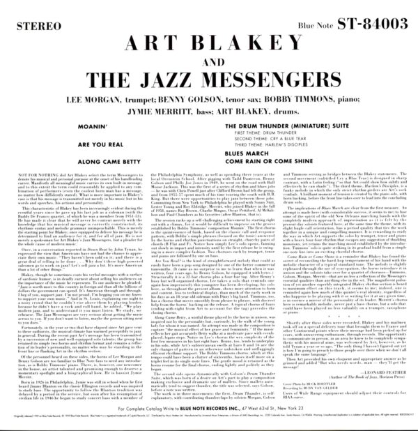 Art Blakey And The Jazz Messengers-Art Blakey And The Jazz Messengers US Reissue 2014-LP Vinyl