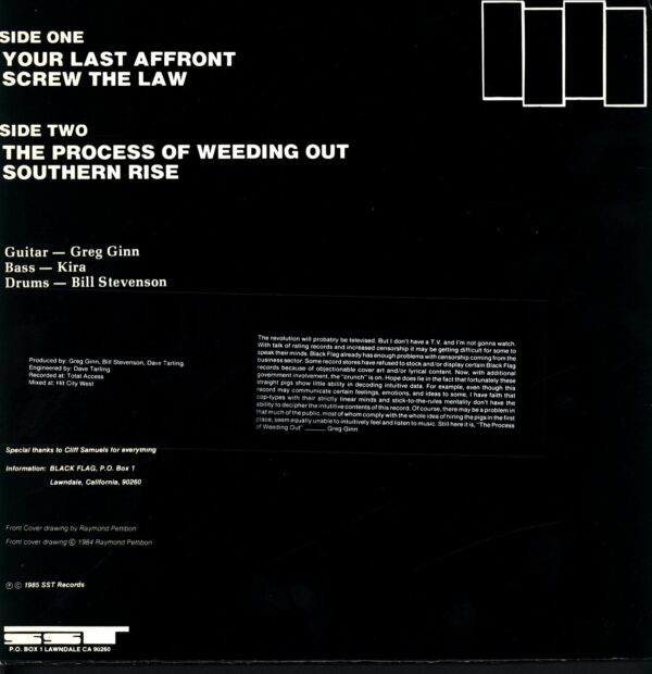 Black Flag-The Process Of Weeding Out-12 Vinyl
