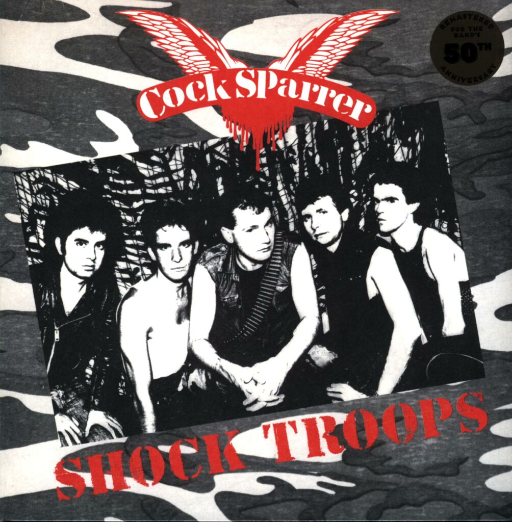 Cock Sparrer-Shock Troops RE 2024 black ice with splatter-LP Vinyl