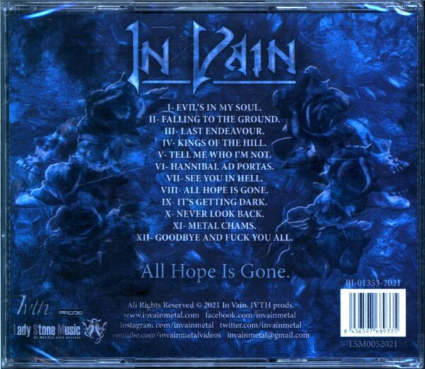 In Vain-All Hope Is Gone-CD