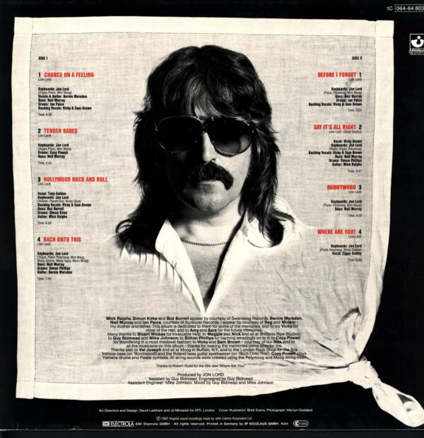 Jon Lord-Before I Forget signed-LP Vinyl