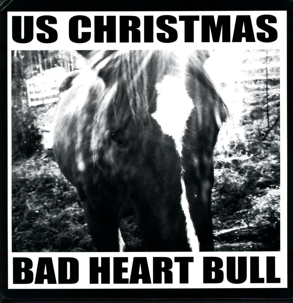 U.S. Christmas-Bad Heart Bull bone with blue splatter-LP Vinyl