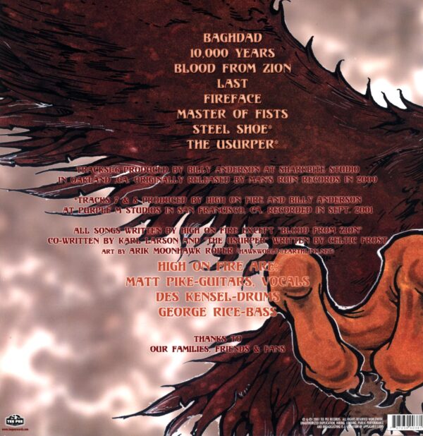 High On Fire-The Art Of Self Defense US Reissue 2007 red-LP Vinyl