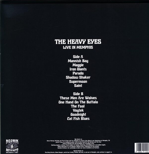 The Heavy Eyes-Live In Memphis-white LP Vinyl