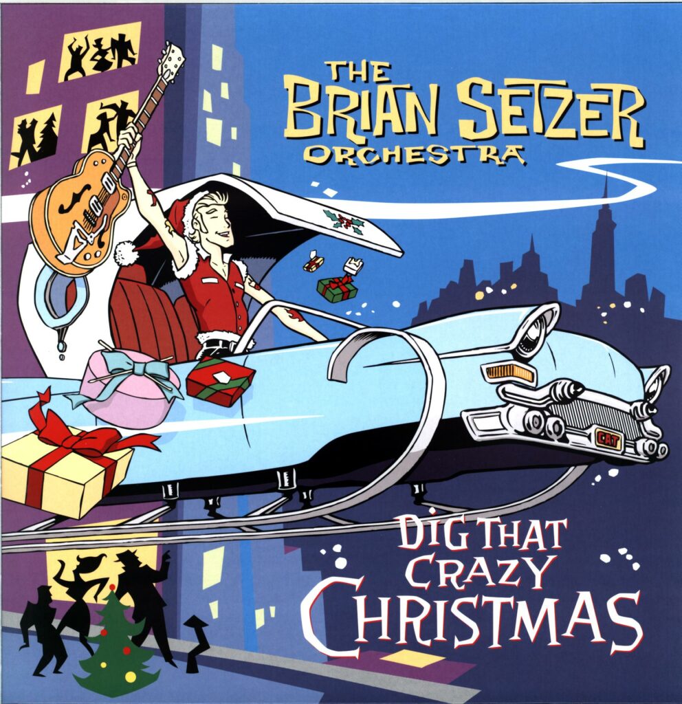 Brian Setzer Orchestra-Dig That Crazy Christmas-red-white splatte LP Vinyl
