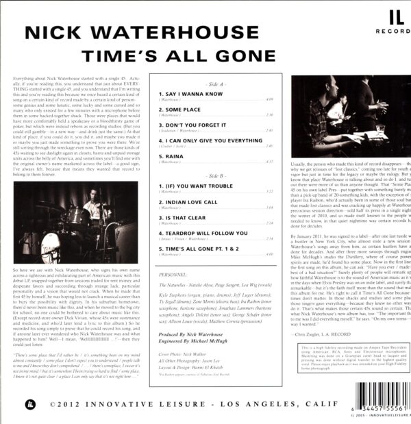 Nick Waterhouse-Time's All Gone 2ndH-LP Vinyl