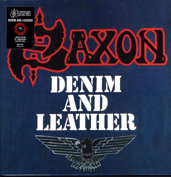 Saxon-Denim And Leather-red-black LP Vinyl