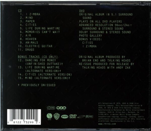 Talking Heads-Fear Of Music-CD