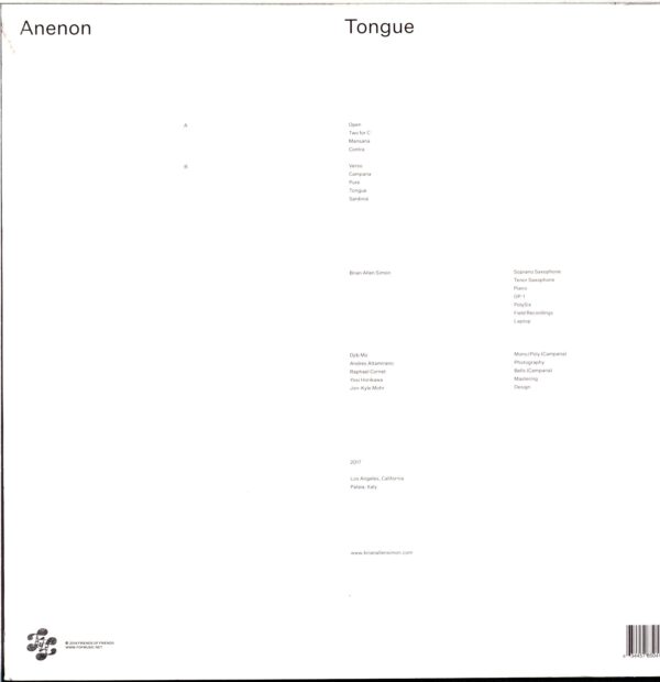 Anenon-Tongue-clear LP Vinyl