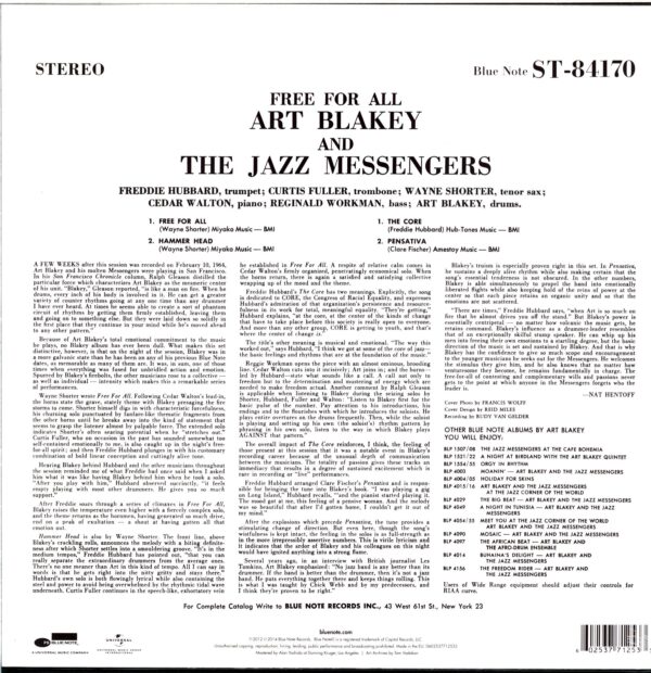 Art Blakey and The Jazz Messengers-Free For All-LP Vinyl